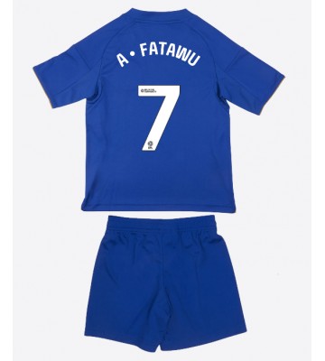 Leicester City Issahaku Fatawu #7 Replica Home Stadium Kit for Kids 2025-26 Short Sleeve (+ pants)